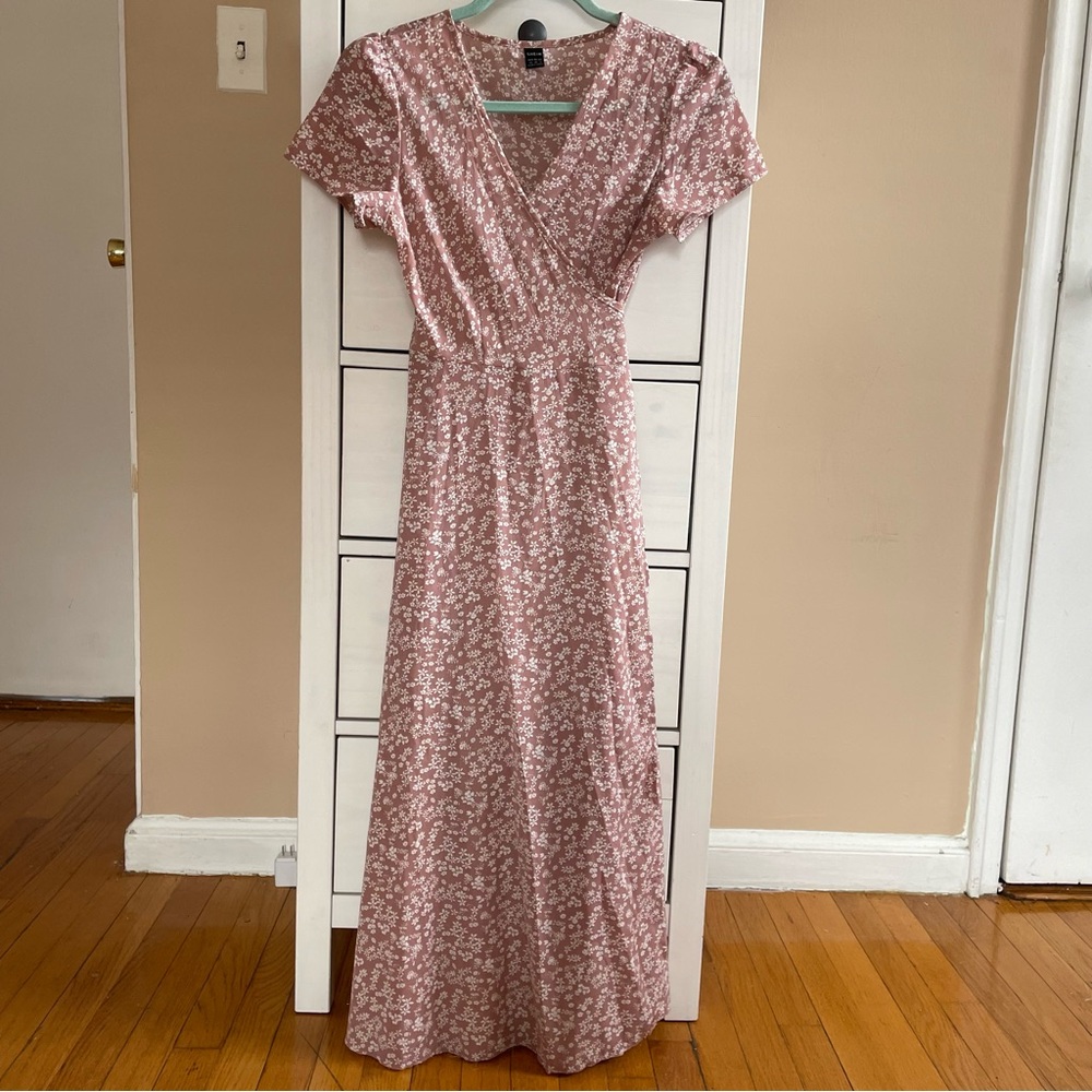 Floral Pink Maxi Dress